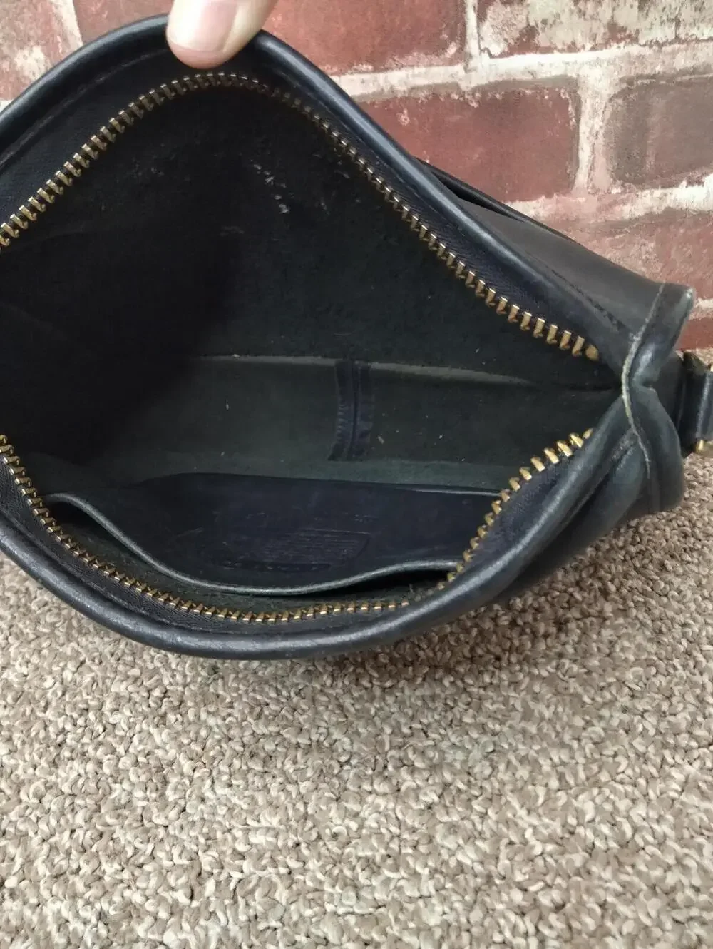 Coach Vintage Companion Crossbody 9300 Leather Shoulder Bag Black Purse - Picture 2 of 9